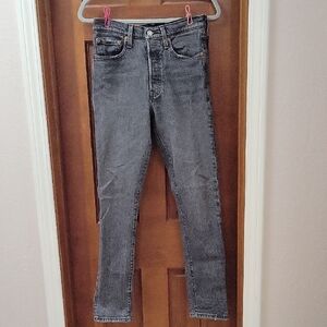 Levi's Gray 501 Skinny Jeans